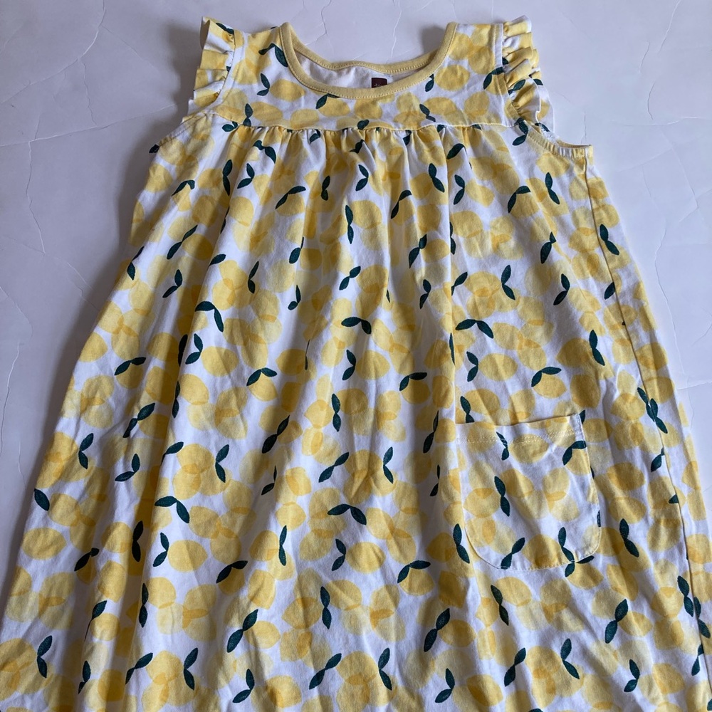 Tea collection lemons cotton knit dress size 10